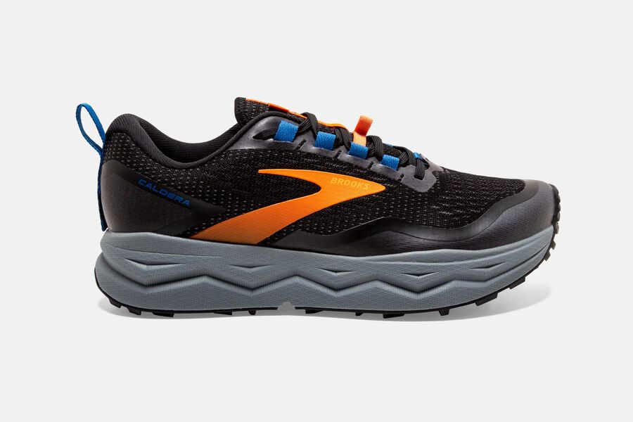 Brooks Running Shoes - Caldera 5 Trail Mens - Black/Orange - UPS-638715